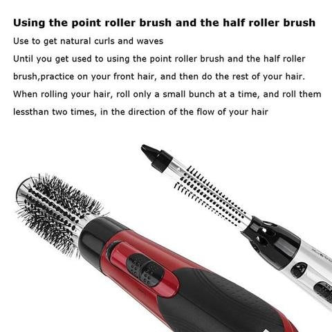 7in1 Professional Multi-functional Styling Tools Wide Brush Hair Dryer Straightener Comb Clip Pipe Roller Brush