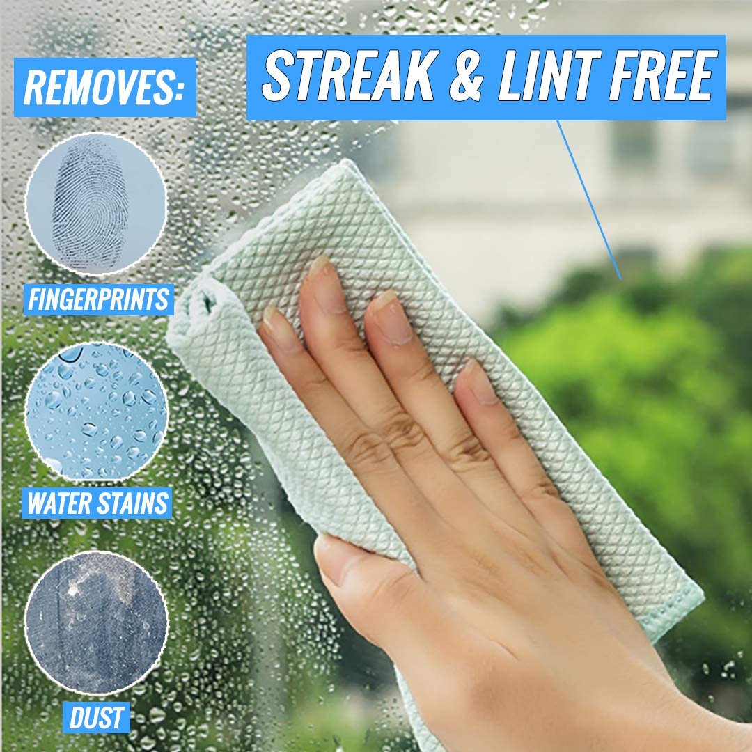 NanoScale™ Streak-Free Miracle Cleaning Cloths - Reusable