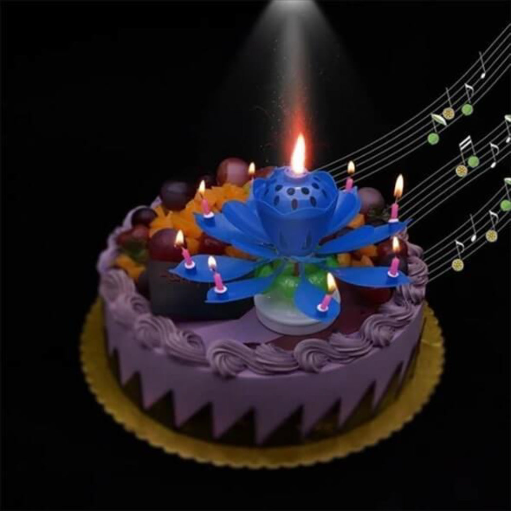 Only $9.98 Today!!--Upgrade Multicolor Rotating Lotus Cake Candle(Buy 10 Get 20 Free)