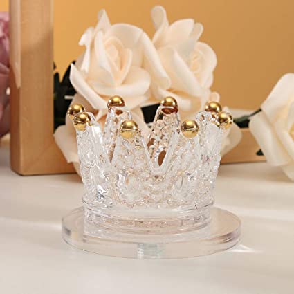 【Buy More Free More】Handcrafted 4 In 1 Crown Glass Tealight Candle Holder For Wedding