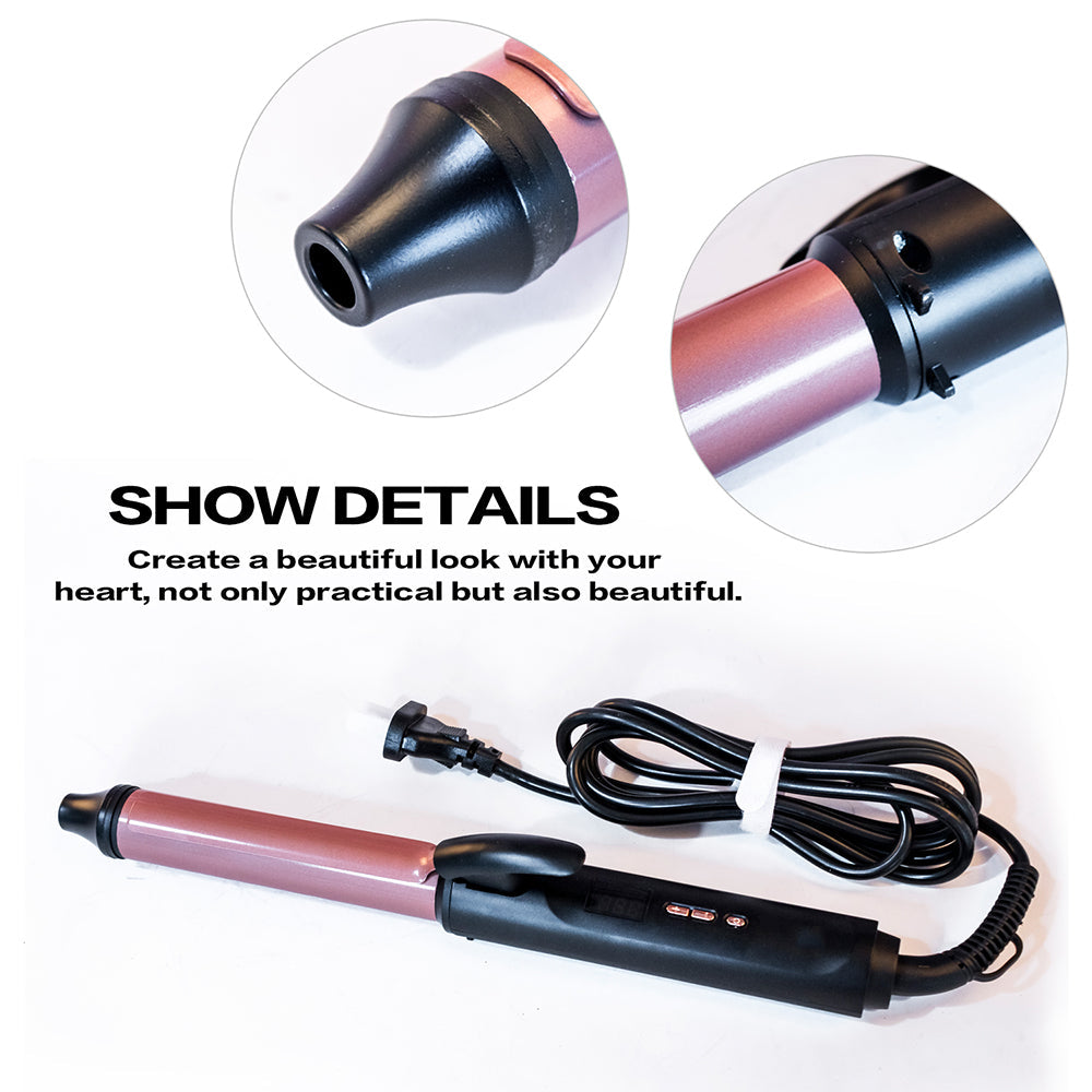 Professional Style Hair Curls Waves 9mm/26mm Rose Gold Electric hair curling wand Dual Voltage Anti-scalding hair curler iron