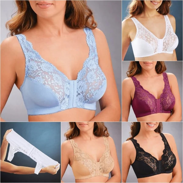 🔥Today's Deals 49%Off-🔥Front hooks, stretch-lace, super-lift, and posture correction – ALL IN ONE BRA!