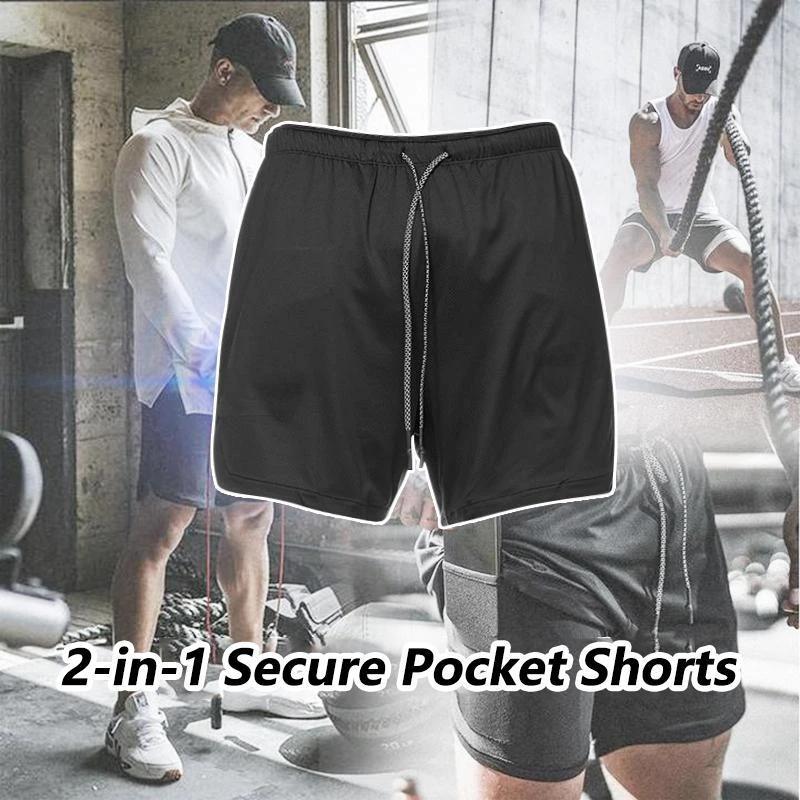 🌊2-in-1 Double-layer Fitness Quick-drying Pants