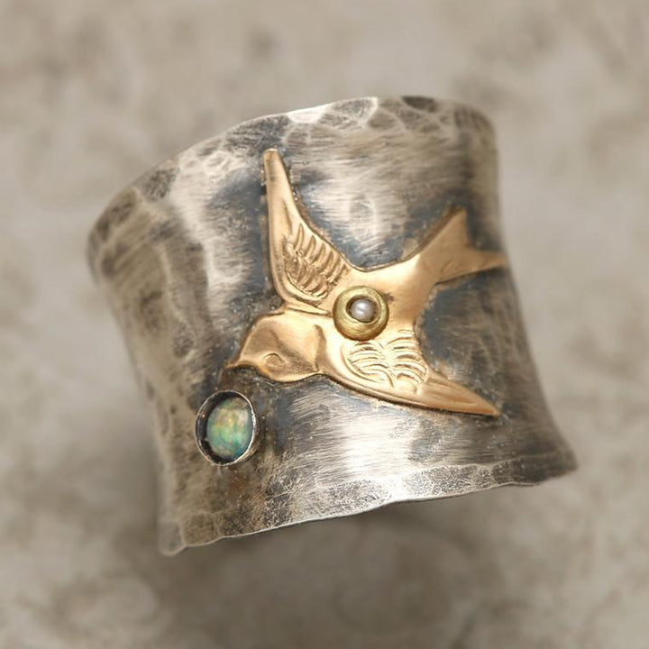Natural Stone Ring Healing Stone Ring---Soaring Bird【In pre-sell】