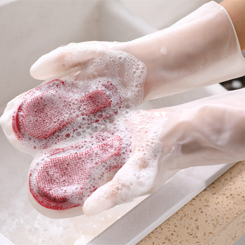 Silicone Dish Washing Gloves (1 pair)  BUY 2 GET 1 FREE NOW