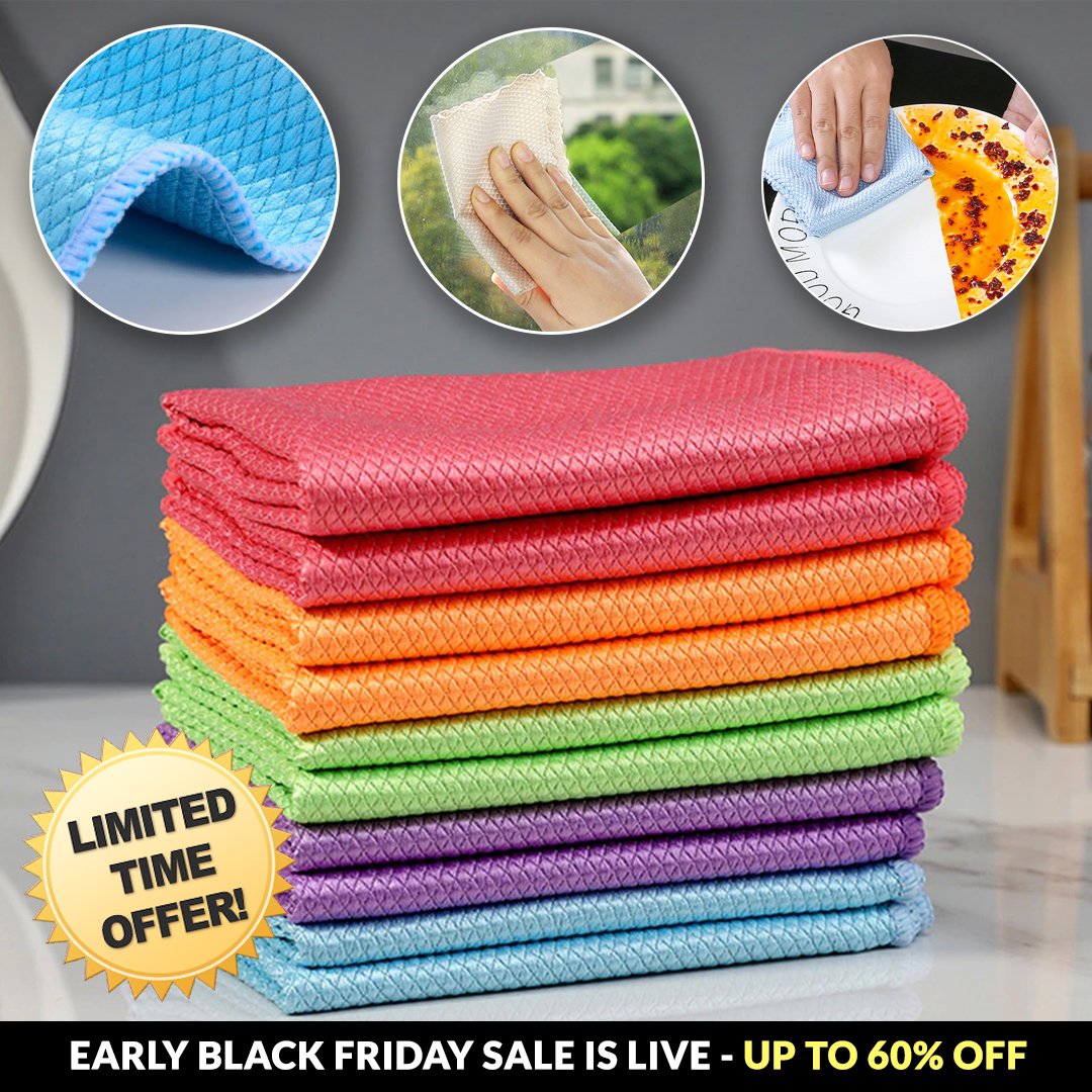 NanoScale™ Streak-Free Miracle Cleaning Cloths - Reusable