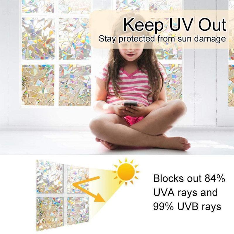 3D Rainbow Window Film，PVC refraction & No glue(🔥BUY 3 GET 1 FREE NOW &FREE SHIPPING)